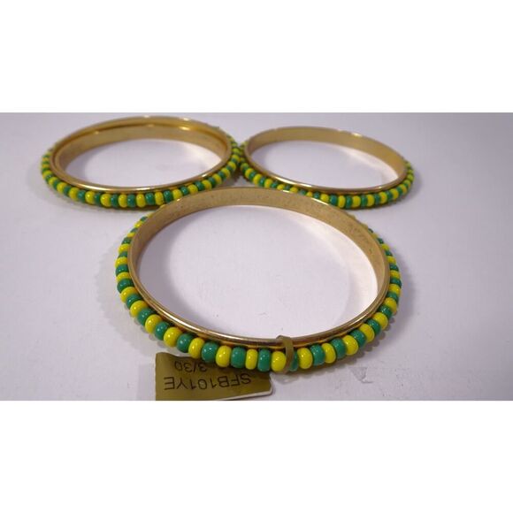 Neiman Marcus Lee Angel Women's Bead Stackable Bangle Bracelet Set 3 NWT 158 - Picture 6 of 13